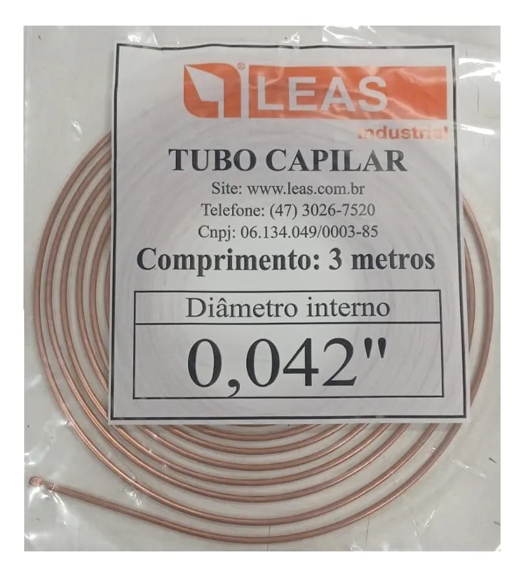 TUBO CAPILAR 0,42 VIX ROLO 3MT 1